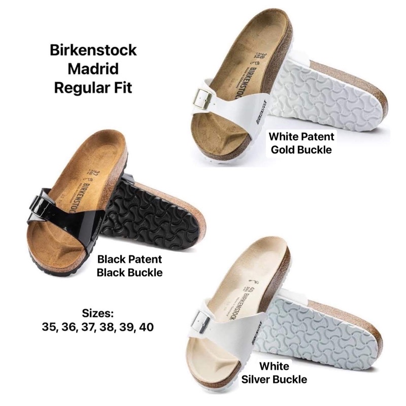 White patent online birkenstocks