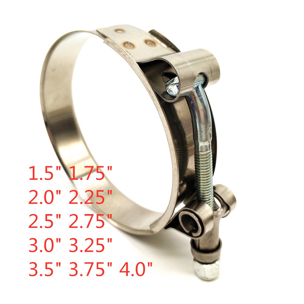 T-Bolt Clamp 2.0 2.25 2.5 2.75 3.0 3.5 4.0 Inch Stainless