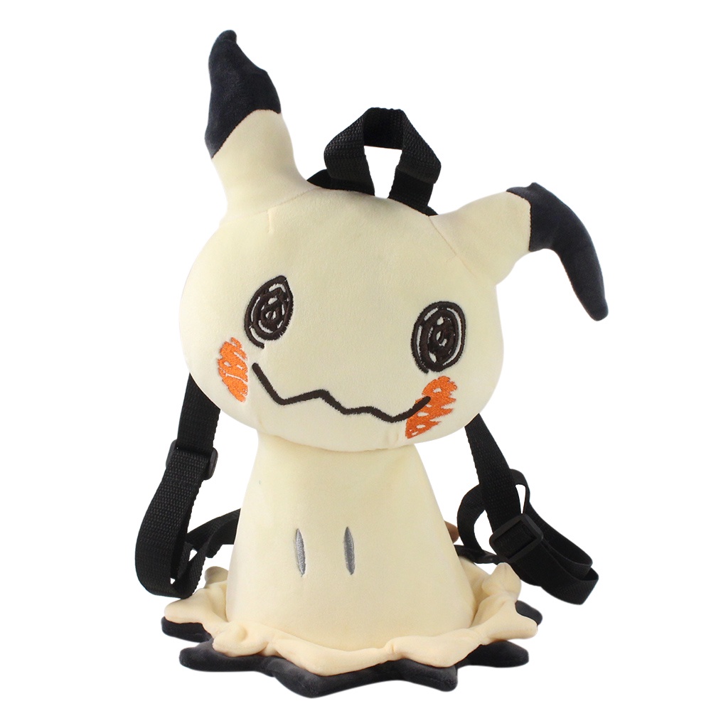 New Pokemon Backpack Plush Suffed Toy Kawaii Pikachu Mimikyu Eevee Mew  Gengar Snorlax Bag Soft Schoolbag For Children's Day Gift