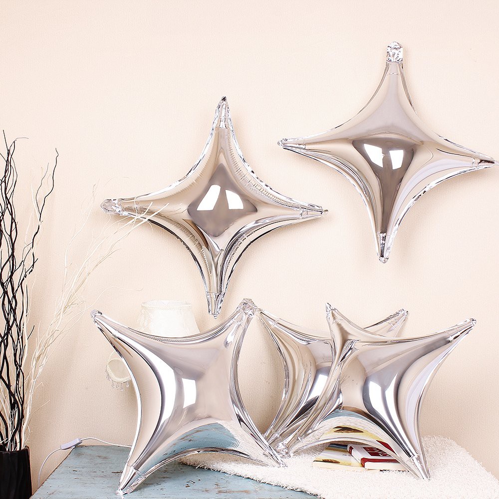 5PCS 10inch Four-pointed Star Foil Balloon Wedding Party