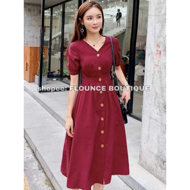 Button down dress on sale shopee