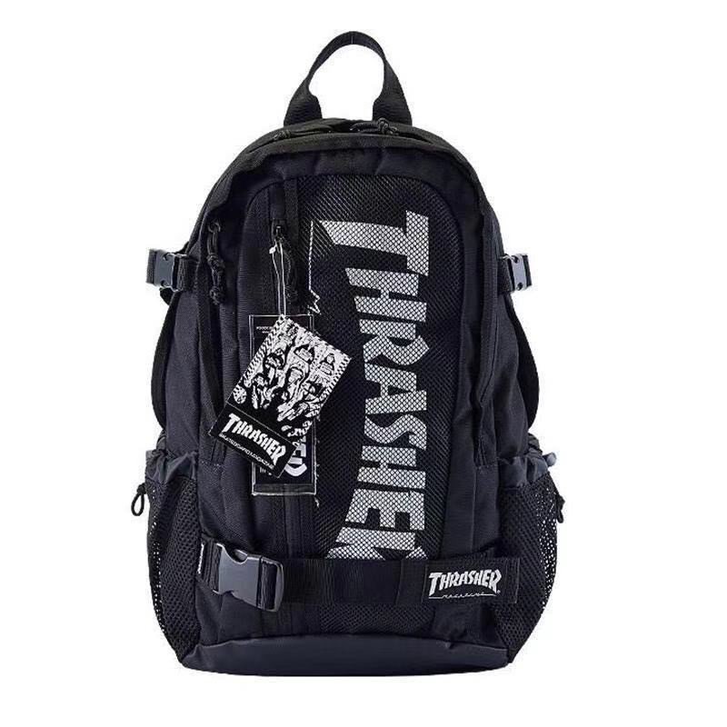 THRASHER Backpack Japanese Limited Hiking Skateboard Street style