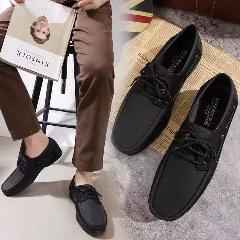 Black shoes store top sider