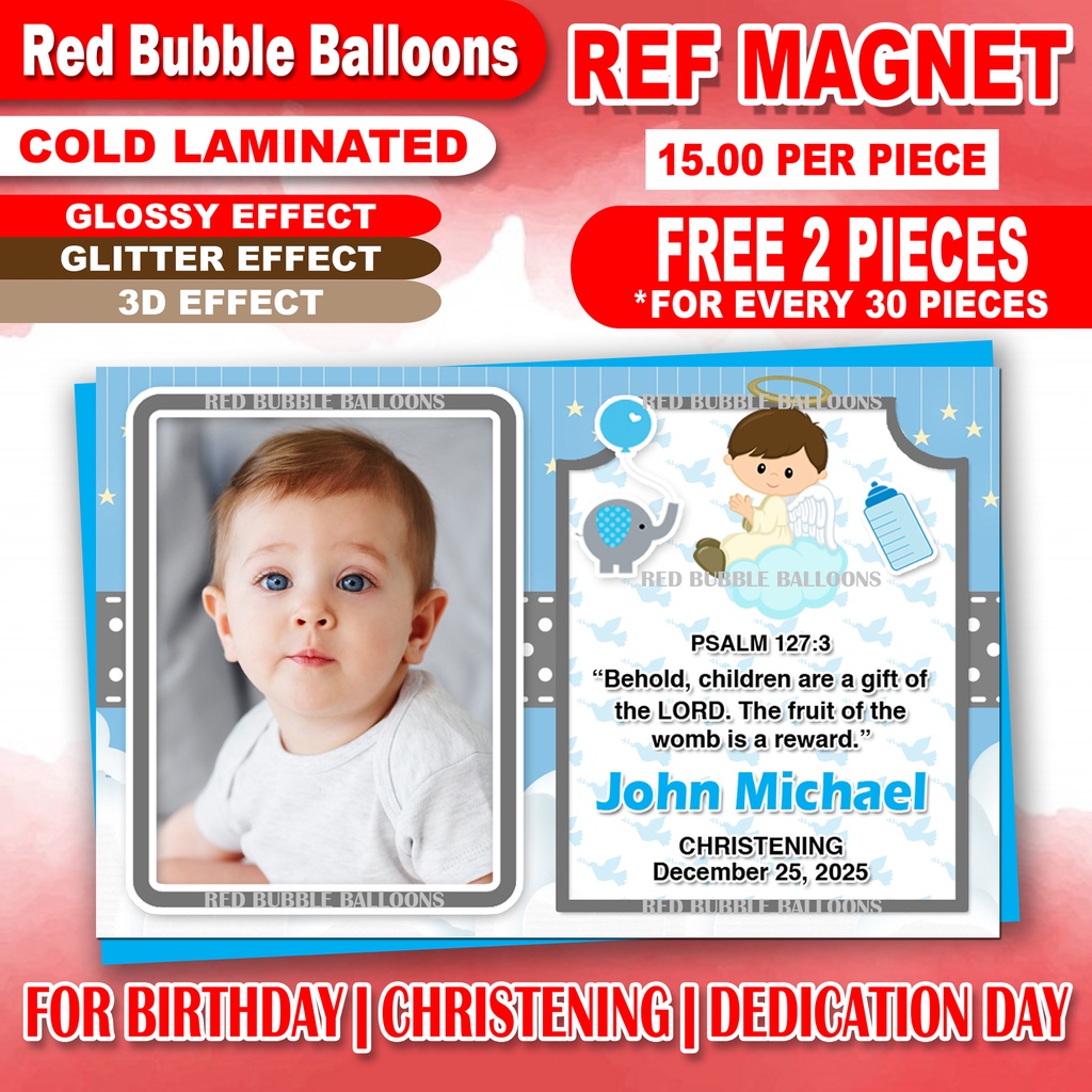 Angel Christening Ref Magnet Souvenir Birthday Baptismal