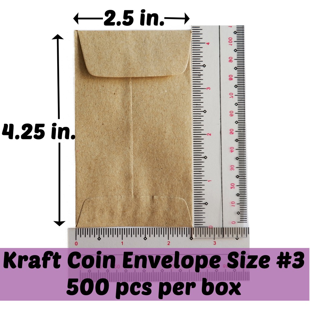 Coin Envelope Size No. 3 500 pcs Kraft Brown Shopee Philippines