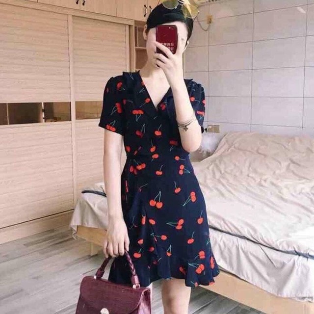 Wrap around dress store shopee