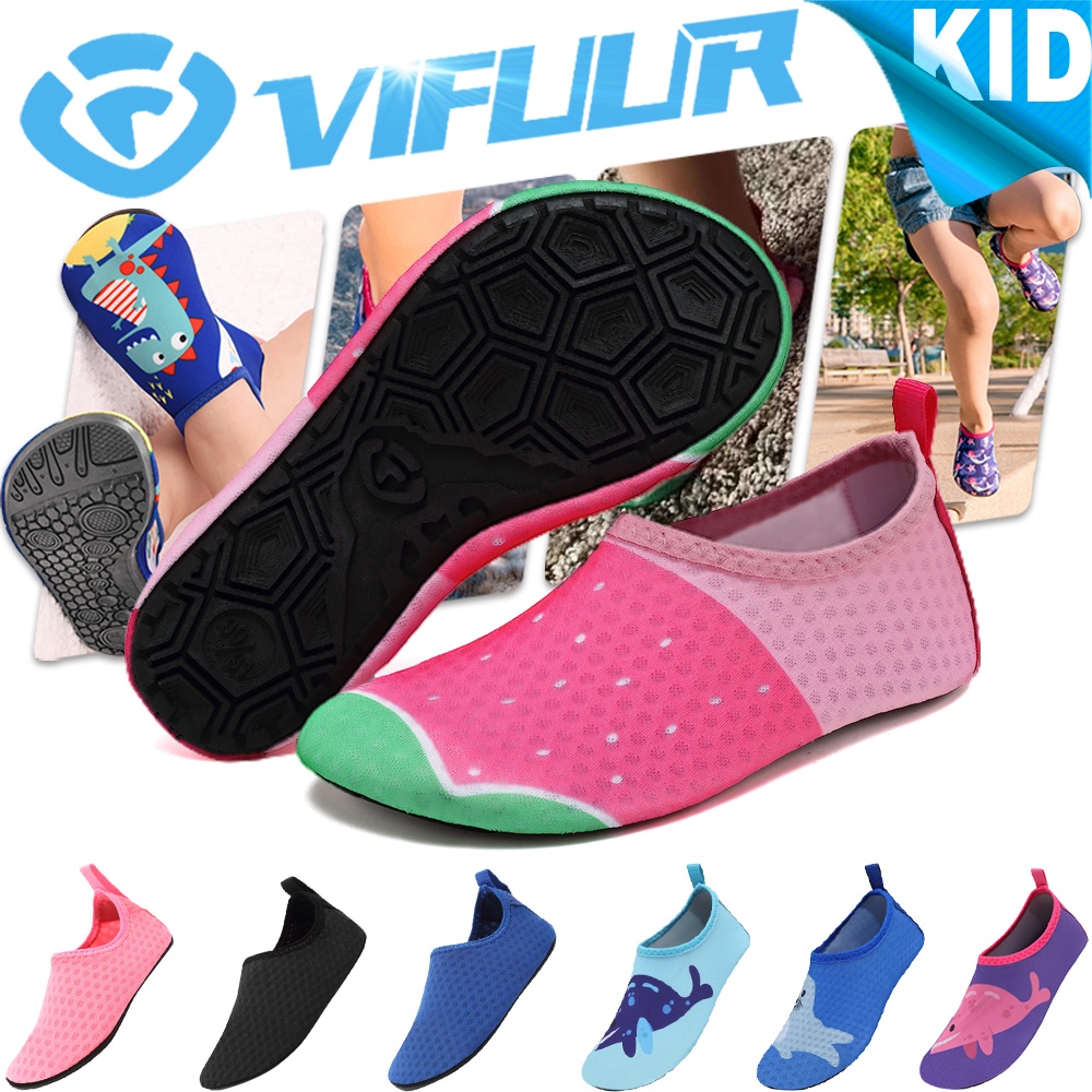 VIFUUR Aqua Shoes For Kids Toddler Swimming Water Shoes Girl s Non