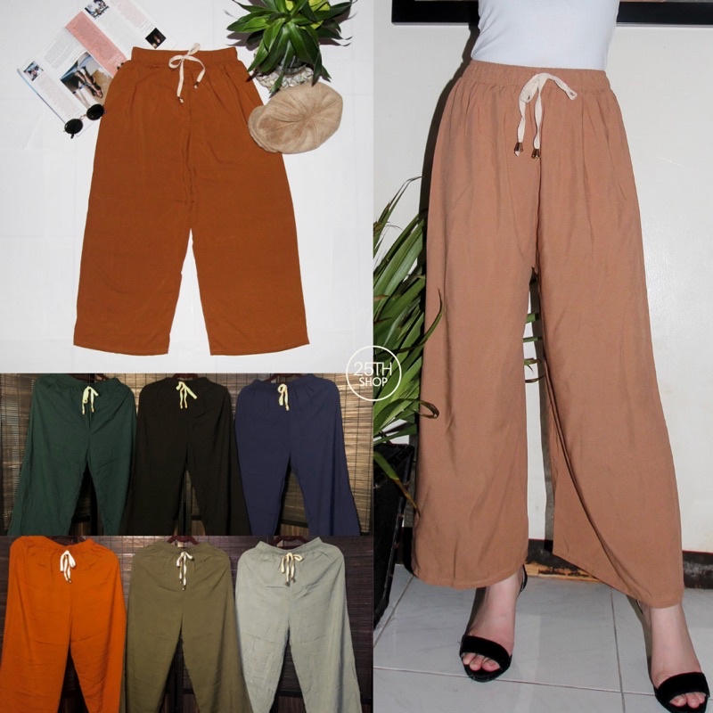 25th Shop, Challis Wide Leg/Square Pants