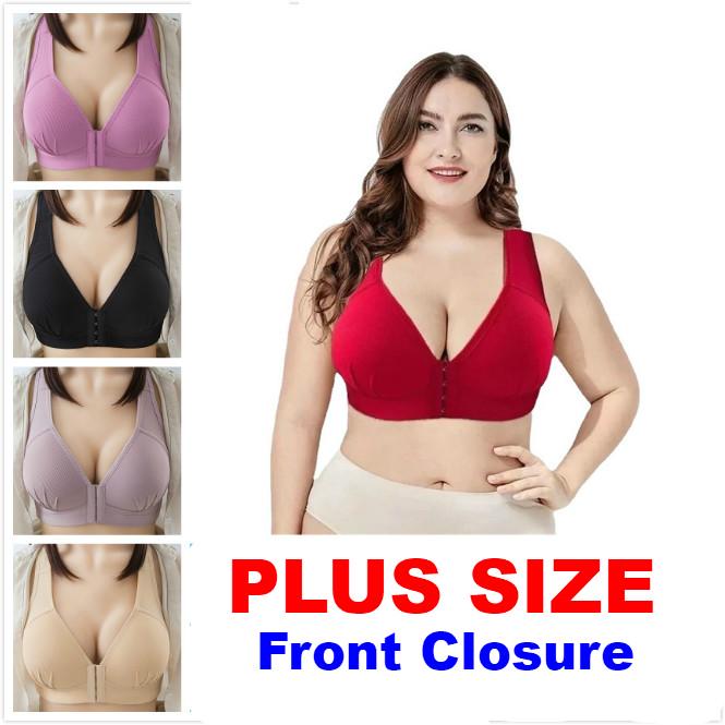 Front Buckle Plus Size No Steel Ring Bras Big Breasts Push Up Sexy