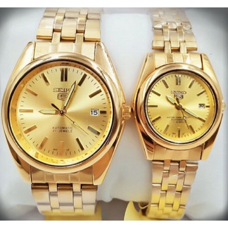 SEIKO 5 WATCH COUPLE WOMEN AND MEN USE AUTOMATIC HAND MOVEMENT