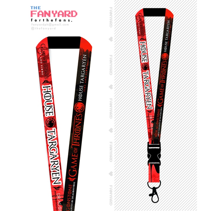 GAME OF THRONES - HOUSES ID Lace / Lanyard (Fanmade)