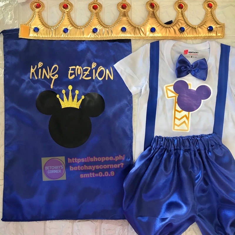 Mickey mouse 1st birthday best sale outfit blue