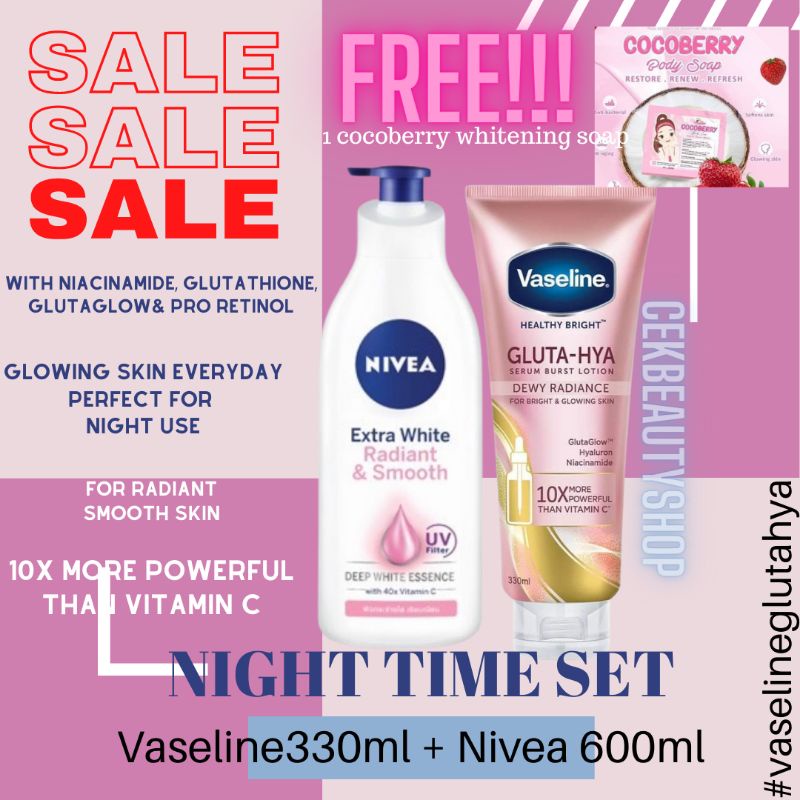 Vaseline & NIVEA Radiance Serum Set