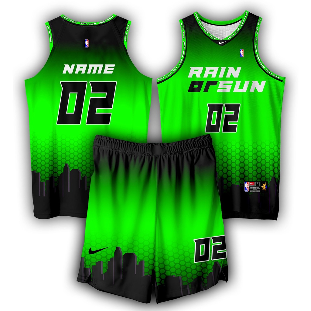 Green basketball jersey store sublimation