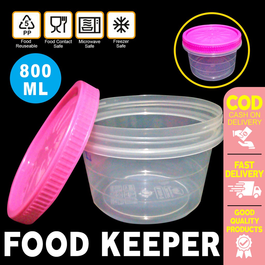 Glass Round Tupperware Macrowave Container, 480ml