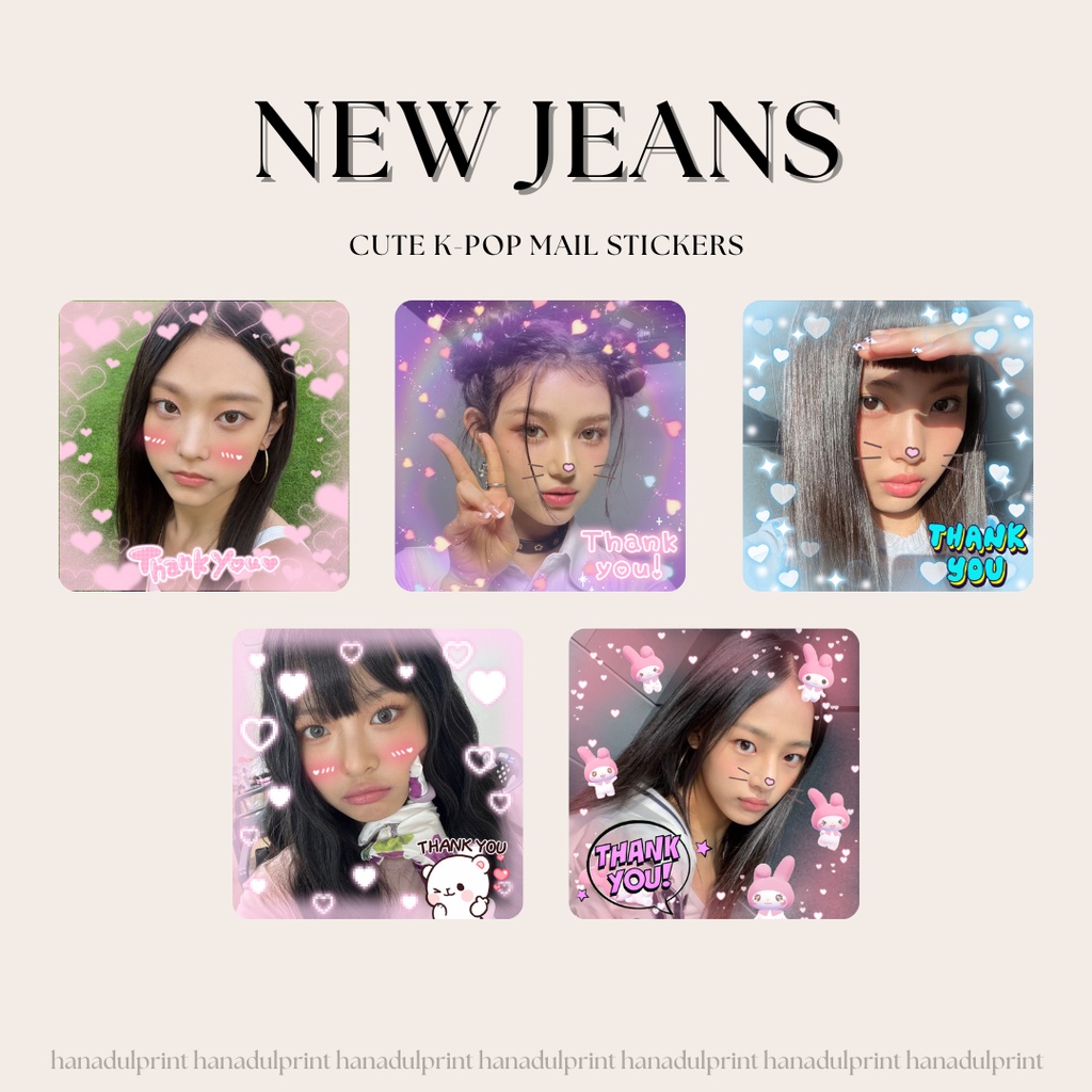 NEW JEANS MAIL STICKERS, KPOP MAIL STICKERS
