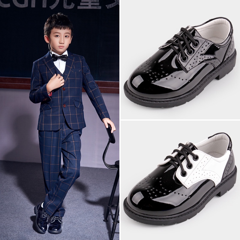 Black formal cheap shoes for kids