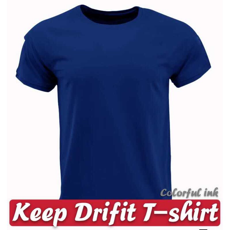 Keep Dri fit T shirt Plain Color Royal Blue Xs to 2xl Men women