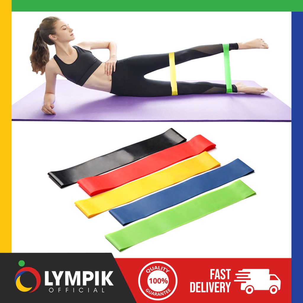 OLYMPIK 5 in 1 Resistance Band Set Exercise Loops Latex Elastic Bands