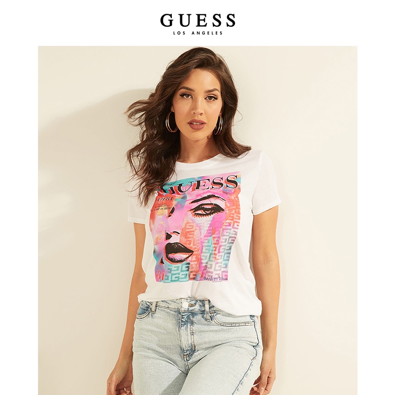 Guess t shirt on sale ladies