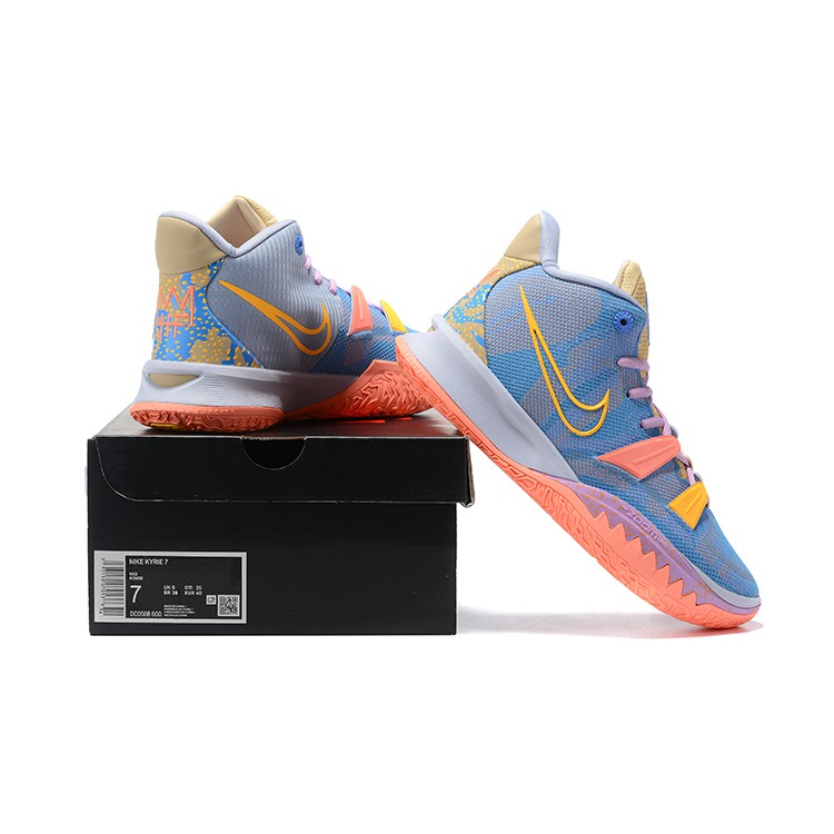 Kyrie irving shoes orange cheap and blue