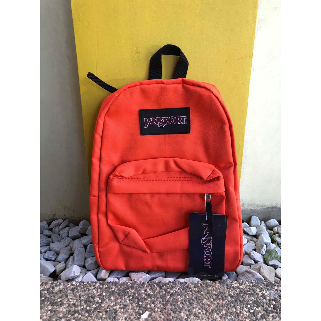 Orange discount jansport backpack