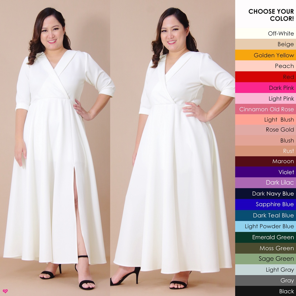 Plain white hotsell dress plus size