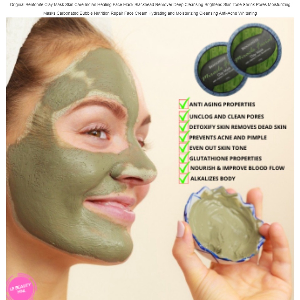 100 AUTHENTIC Bentonite Miracle Healing Clay Mask 100grams