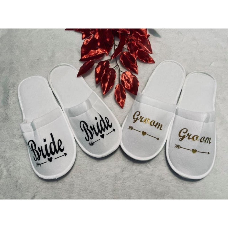 Bride and groom slippers new arrivals