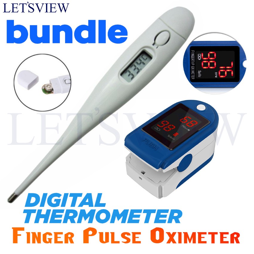 BUNDLE Letsview Digital Thermometer with Beeper LCD Display WITH
