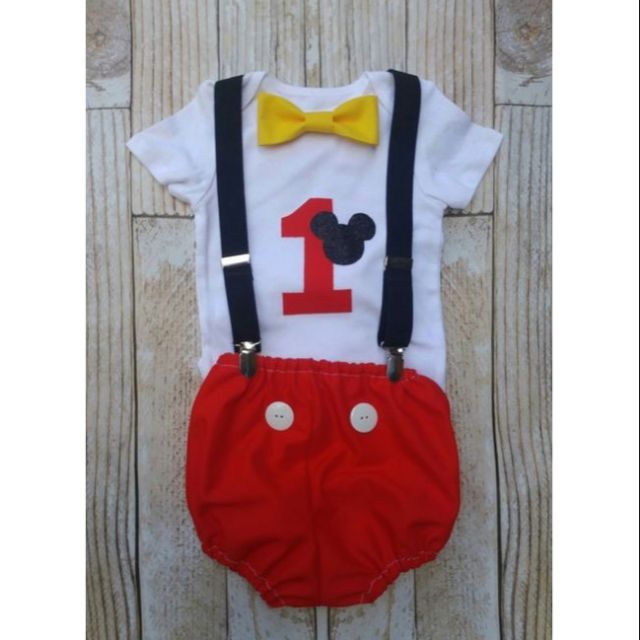 Mickey mouse dress for 1 best sale year boy