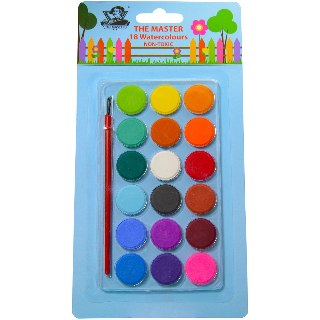 1pack Of 18 Washable Watercolor Pens In 18 Colors