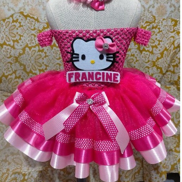 Hello kitty birthday dress 2025 for 1 year old