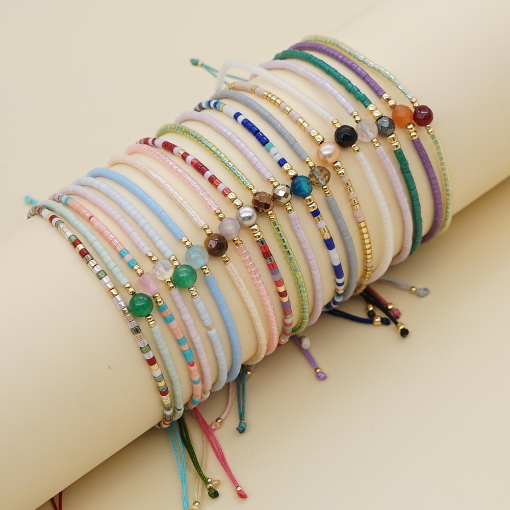 Miyuki Rice Bead Woven Love Letter Bracelet