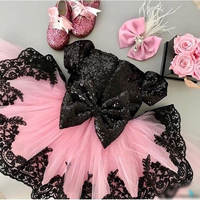 Pink and outlet black tutu dress