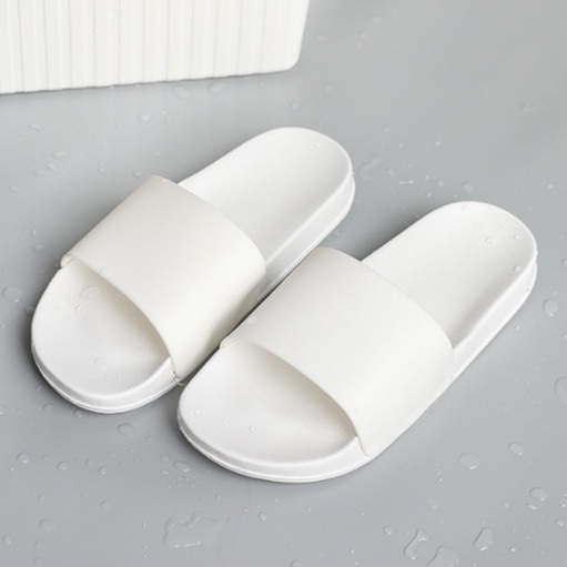 Plain white online slippers