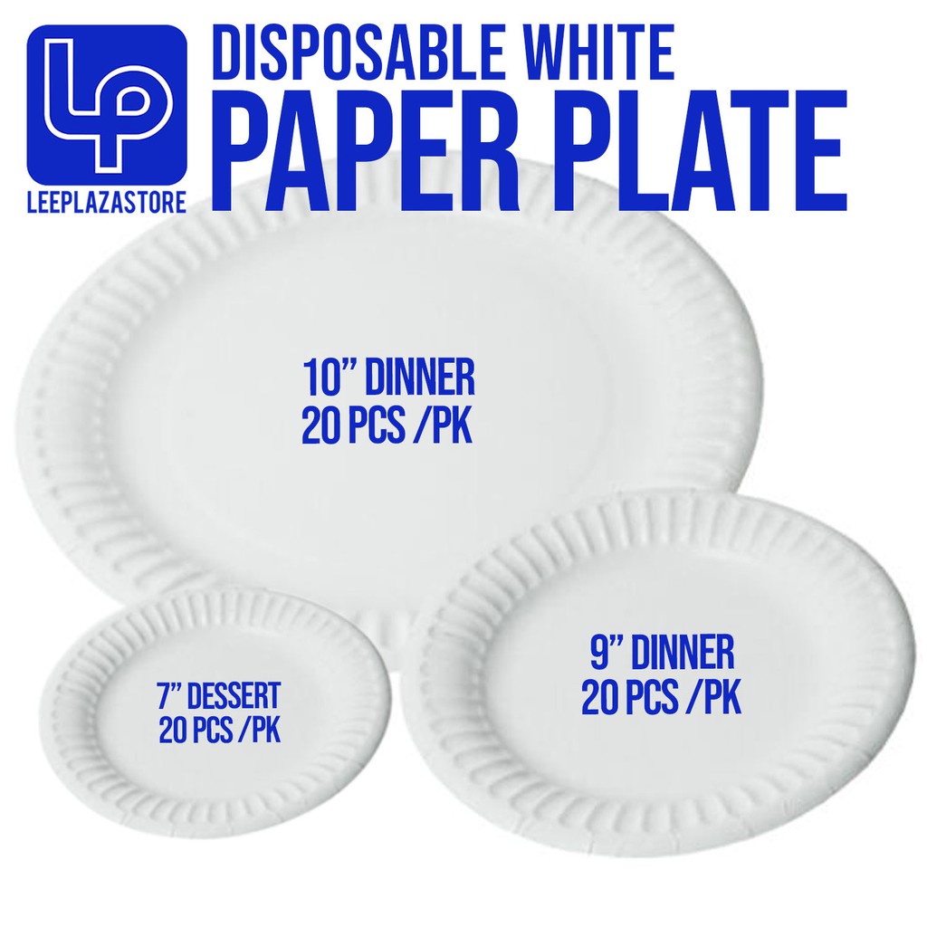 Paper plate clearance sizes