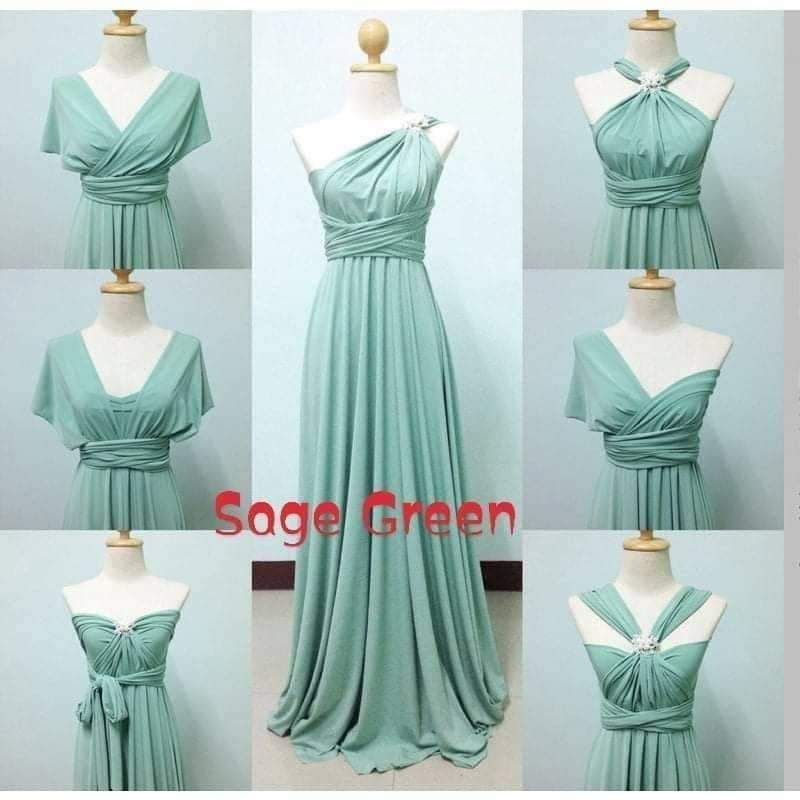 SAGE GREEN INFINITY DRESS WITH TUBE Shopee Philippines