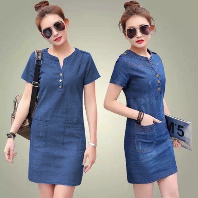 Shopee denim dress sale