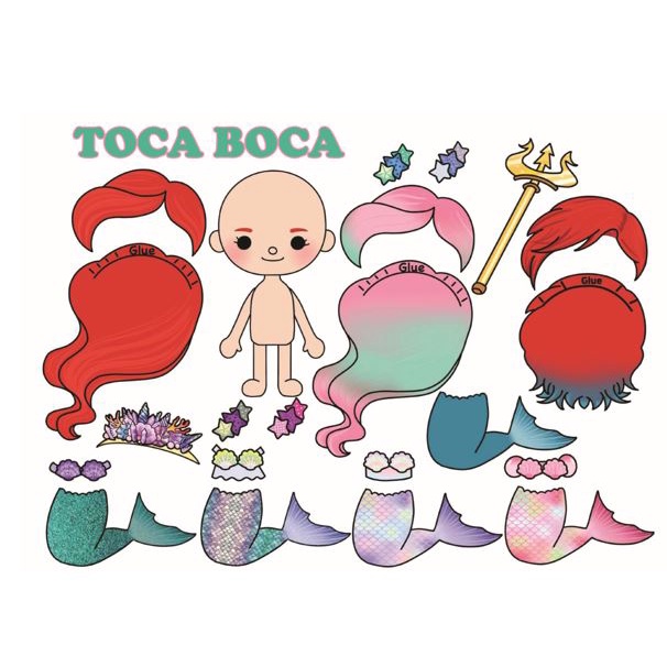 Wednesday Toca Boca Paper Doll | Poster