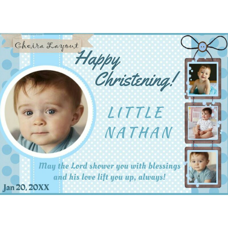 christening tarpaulin