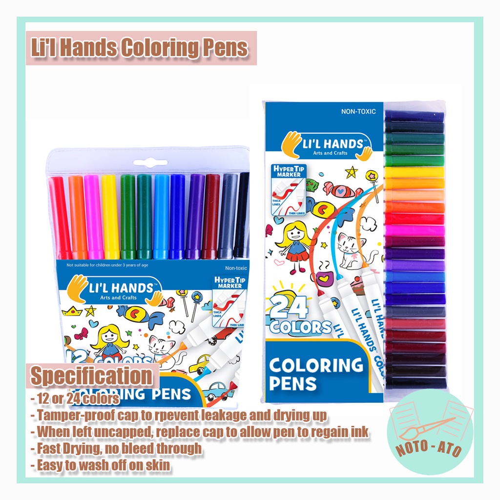 Li'l Hands Coloring Pens (12pcs/24pcs)