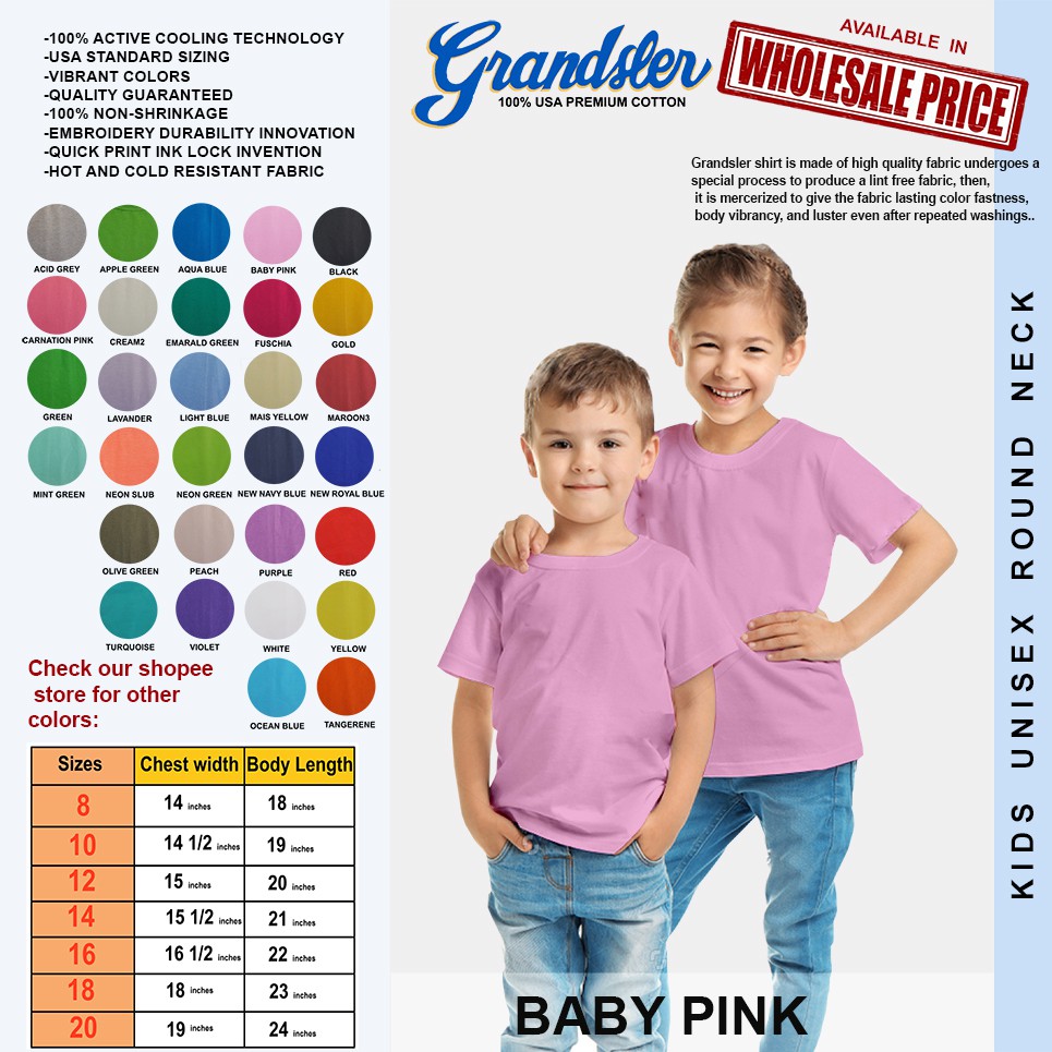 Kids t best sale shirt sizes