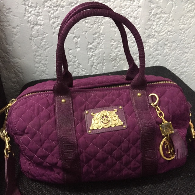 Juicy Couture Purple Boston type bag Shopee Philippines