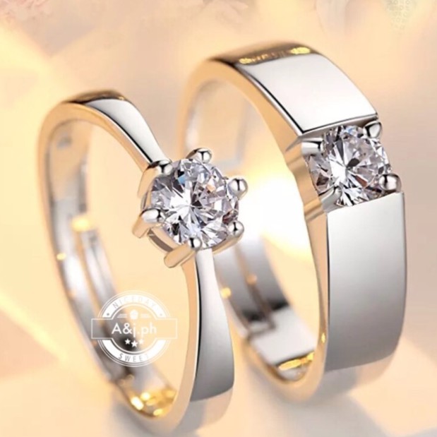 Couple white on sale gold ring