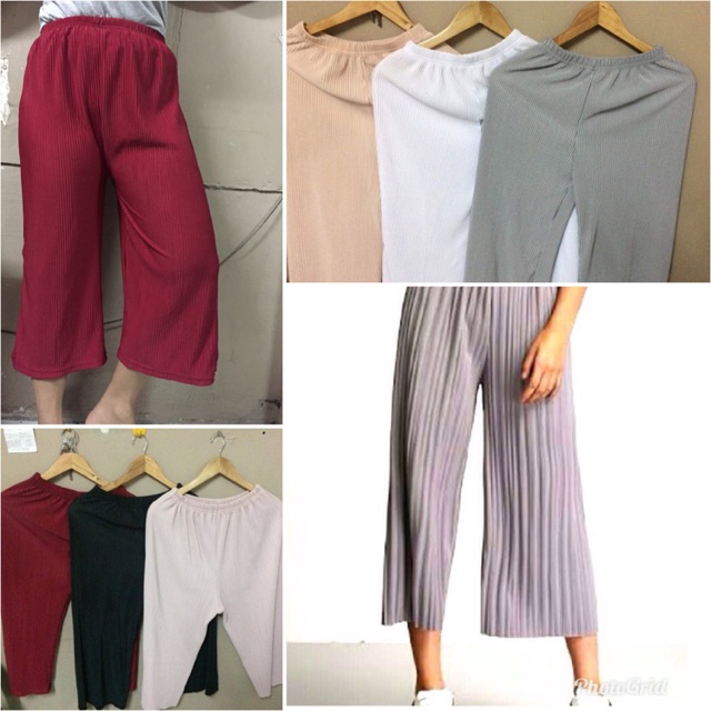 Pleated square clearance pants