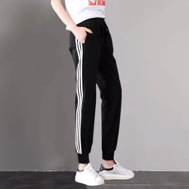 Adidas fashion cotton men and women jogging pants Zip pocket