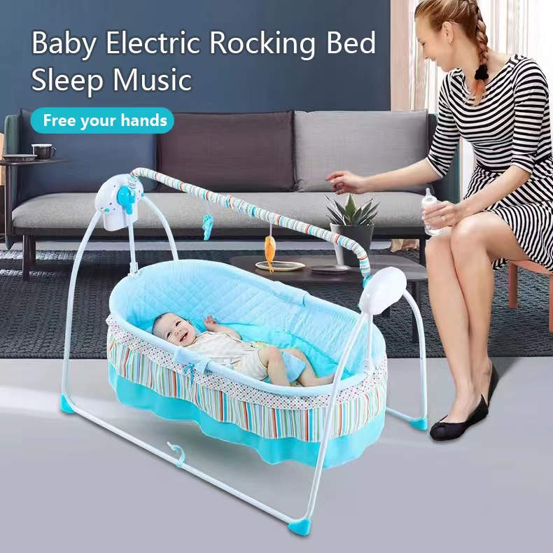 Rocking baby sale bed electric