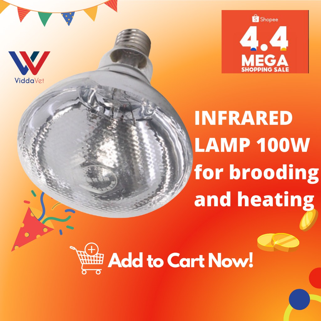 Viddavet-BROODER Heat LAMP Bulb 100 watts for animals | Shopee Philippines