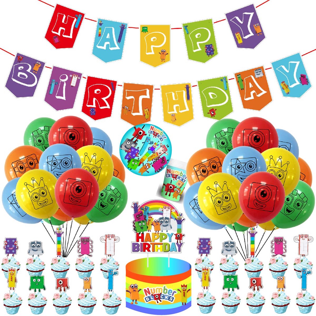 Alphabet Lore Party Decoration Birthday Supplies Banner Cake